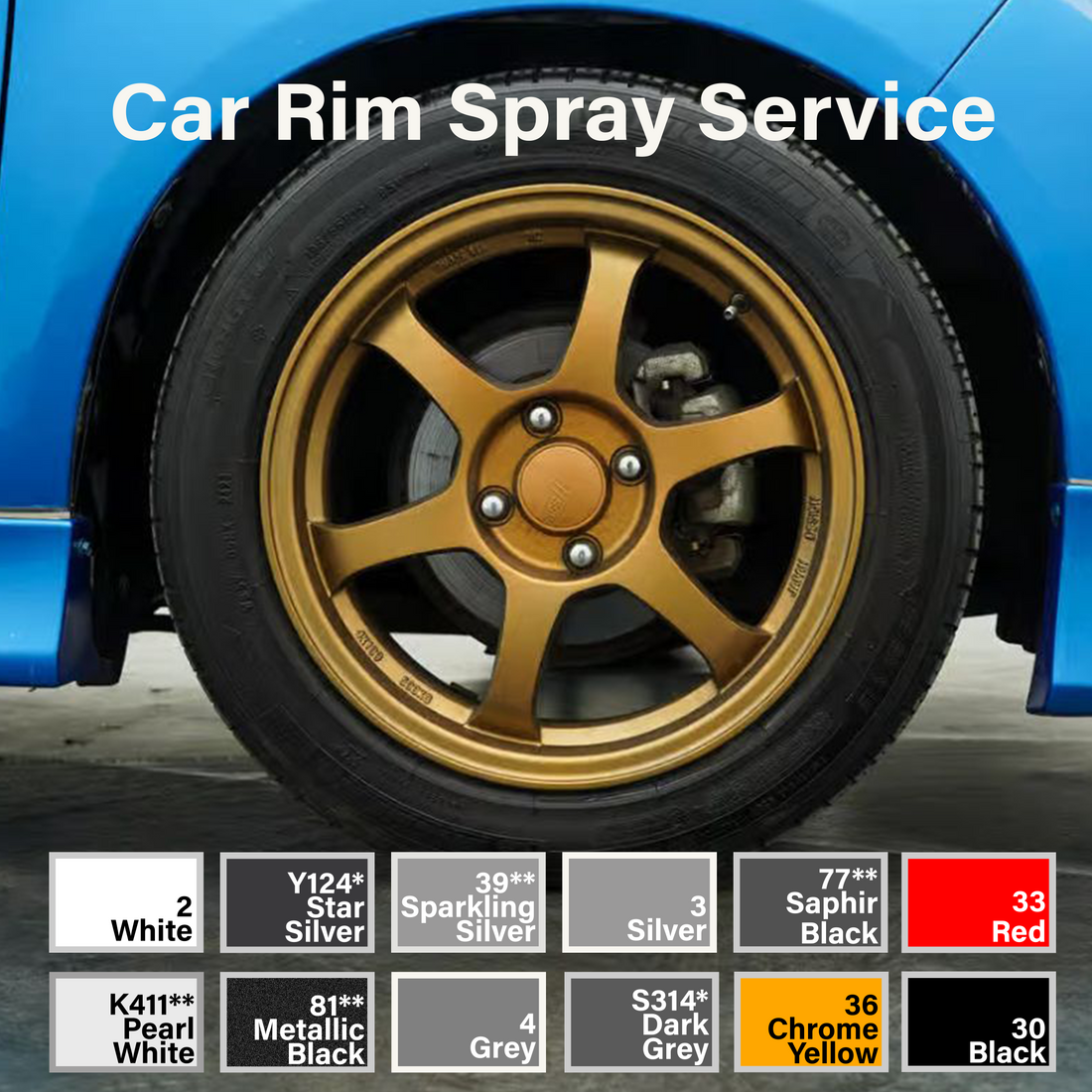 Car Rims Spray Service - Johor