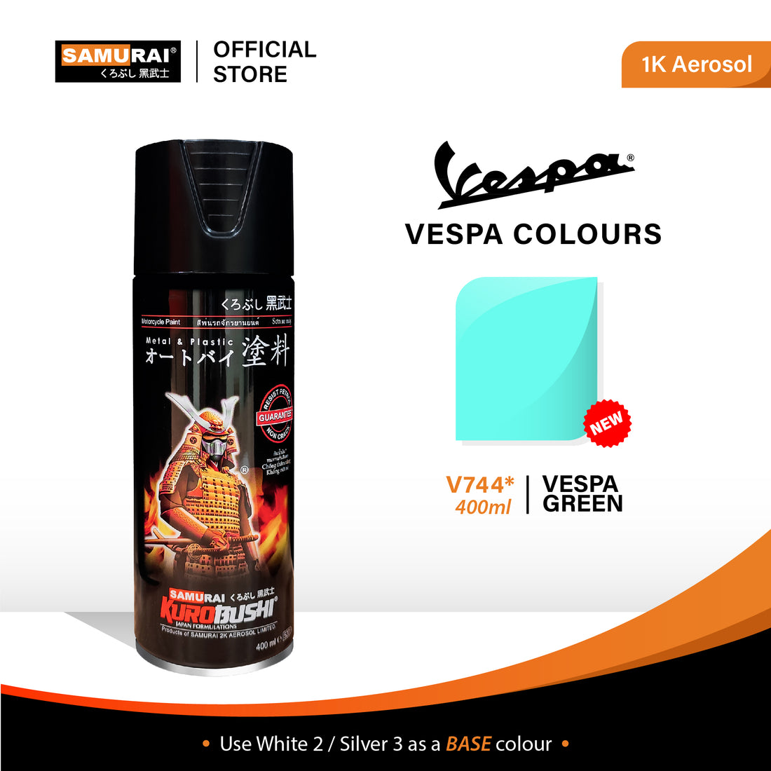 Samurai Spray Paint Vespa - (400ml)