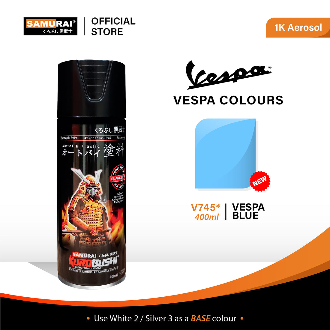 Samurai Spray Paint Vespa - (400ml)